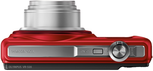 Photo of Red Olympus VR-320 Digital Camera - Top