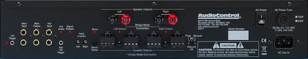 AudioControl Architect Model 210 Amplifier - Back