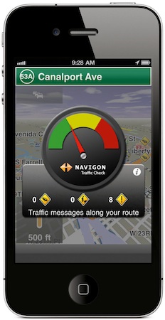 NAVIGON MobileNavigator 1.8 for iPhone - Traffic