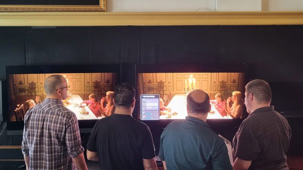 Judges evaluate OLED TVs in the 2025 TV Shootout, hosted by Value Electronics.