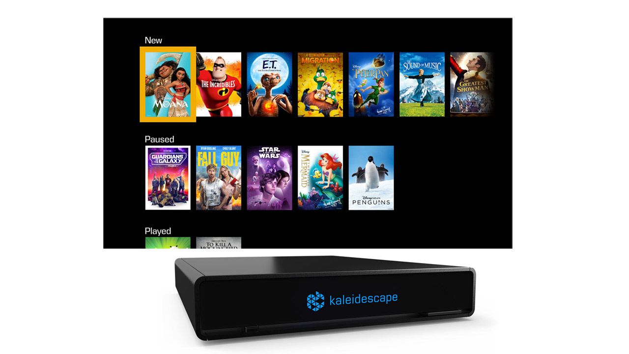 Kaleidescape Strato V player and user interface.