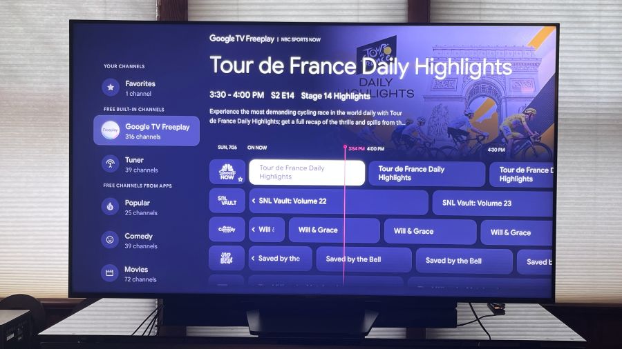 2026 Hisense UR9 Google TV Live TV guide