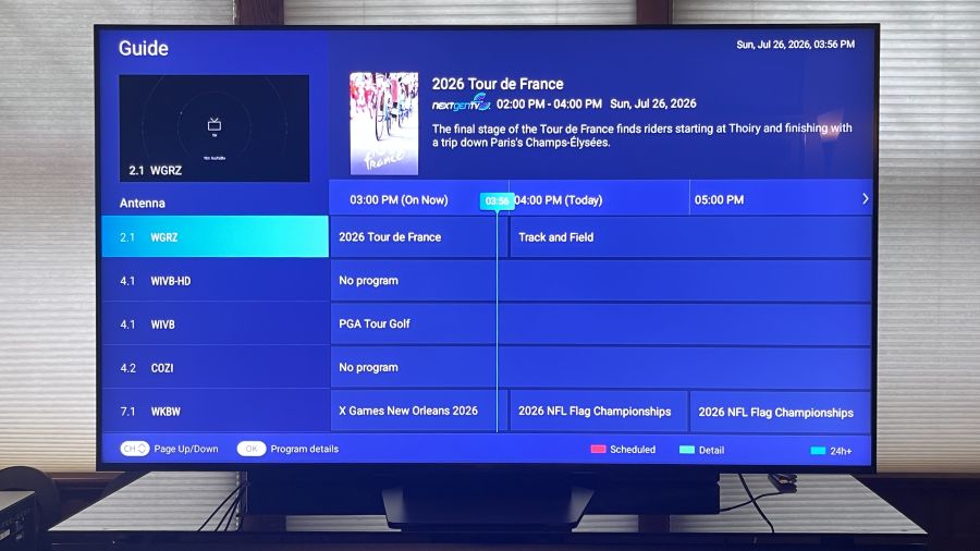 2026 Hisense UR9 Broadcast TV Guide