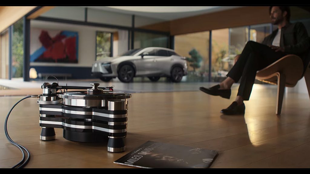 Lexus RZ Ad featuring VPI Titan Direct turntable
