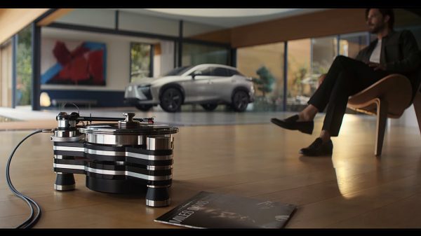 Lexus RZ Ad featuring VPI Titan Direct turntable