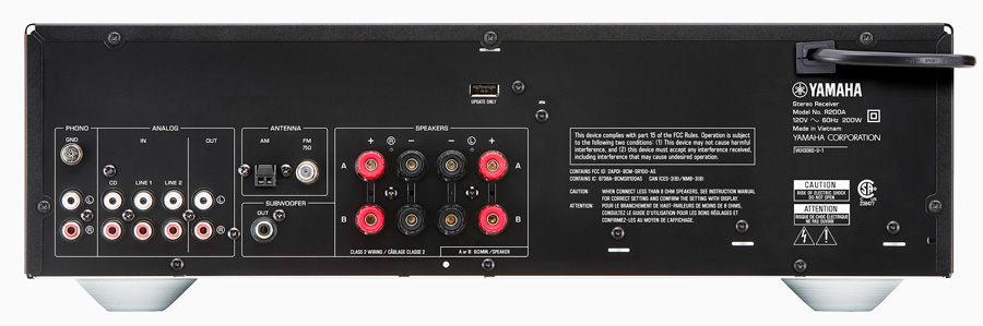 Yamaha R200A 2-channel Stereo Receiver Rear View