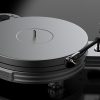 Acoustic Signature-Merlin Neo Turntable in silver front angle view