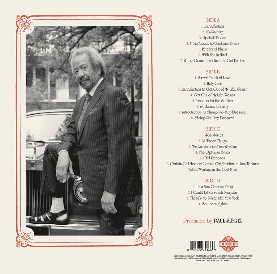 Allen Toussaint Songbook Back Cover