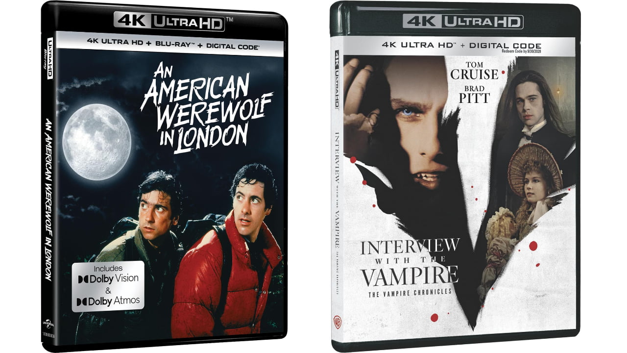 An American Werewolf in London and Interview with the Vampire 4K UHD Blu-ray Discs