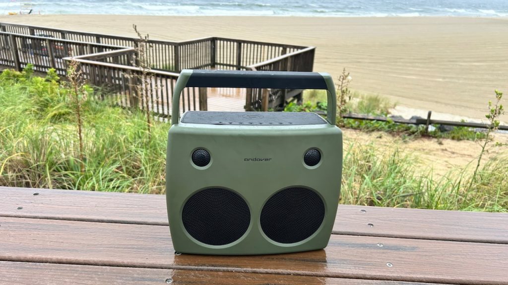 2026 Andover Audio FreePlay Portable Bluetooth Speaker in Olive at Beach