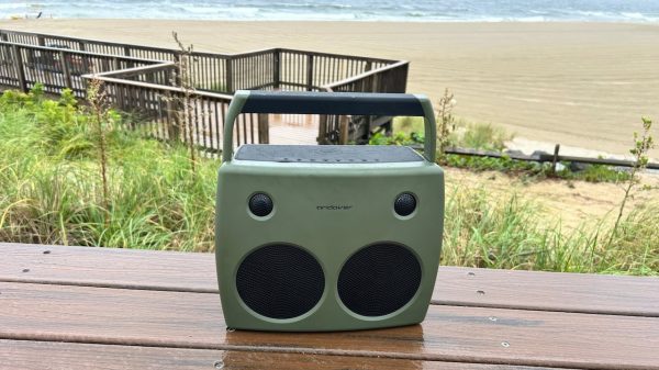 2026 Andover Audio FreePlay Portable Bluetooth Speaker in Olive at Beach
