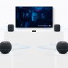 Four HomePod Mini 2 Speakers With Apple TV 4K for Home Theater Setup