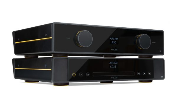 ARCAM Radia A50 Signature Integrated Amplifier and CD25 CD Player Stacked Angle