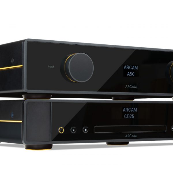 ARCAM Radia A50 Signature Integrated Amplifier and CD25 CD Player Stacked Angle