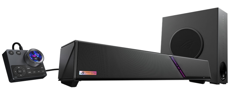 asus-rog-gjallar-gaming-soundbar-low-angle