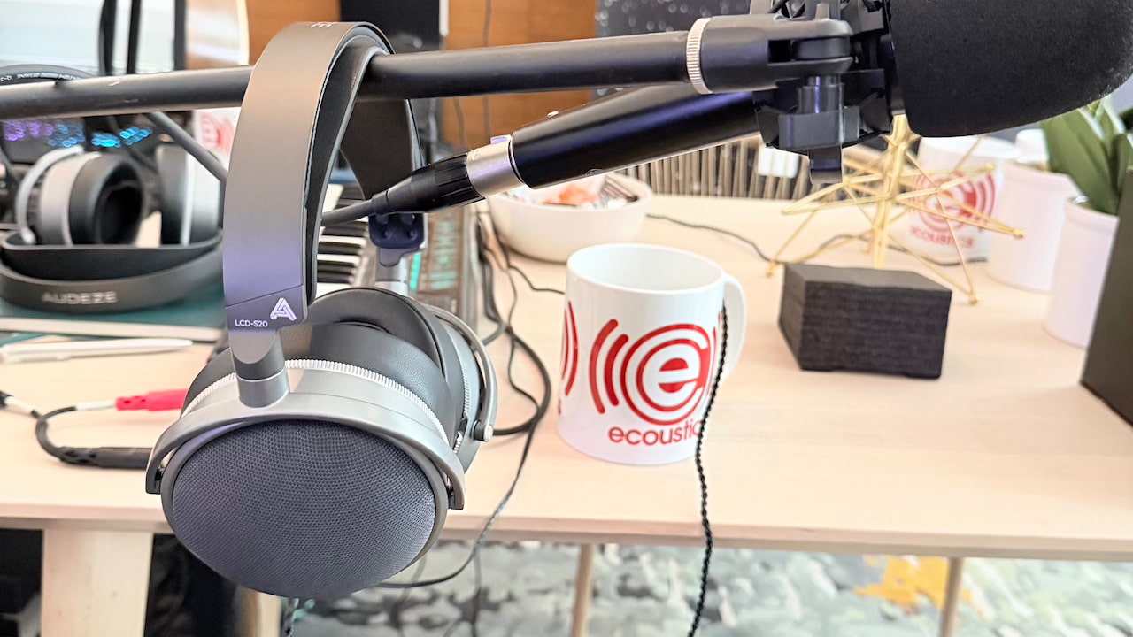 Audeze LCD-S20 Headphones in the eCoustics Podcast Lounge at AXPONA 2026