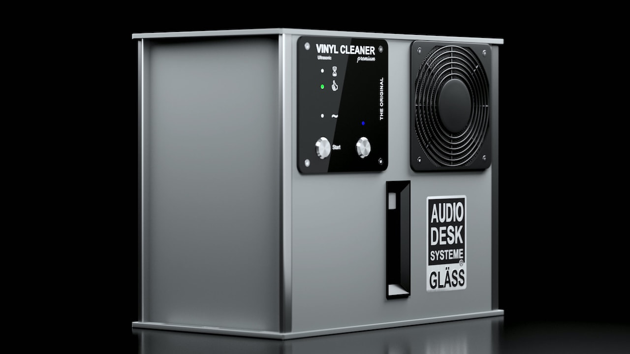 Audio Desk Systeme Glass Vinyl Cleaner Premium Gray Angle
