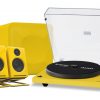 Audioengine A2+ Desktop Speakers with S6 Subwoofer and Crosley C6 Turntable in Limoncello Yellow