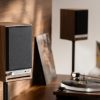 Audioengine HD4 Next Gen Home Music System in Walnut with Black Grilles Lifestyle