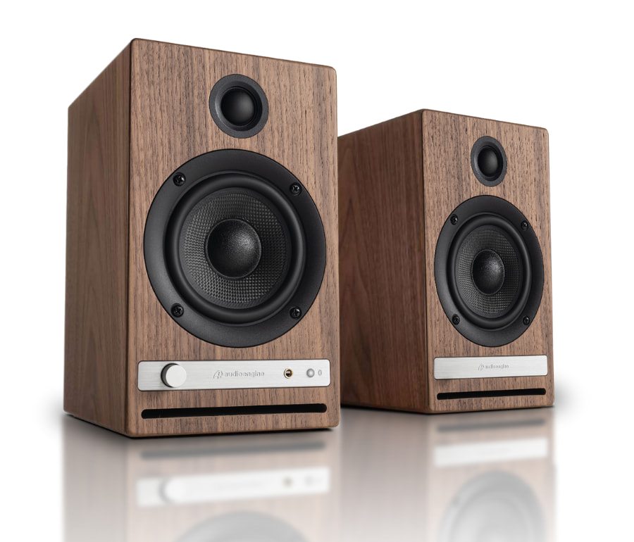 Audioengine HD4 Next Gen Home Music System in Walnut No Grilles