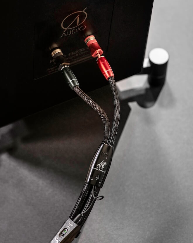 audioquest-lone-ranger-speaker-cable-connected
