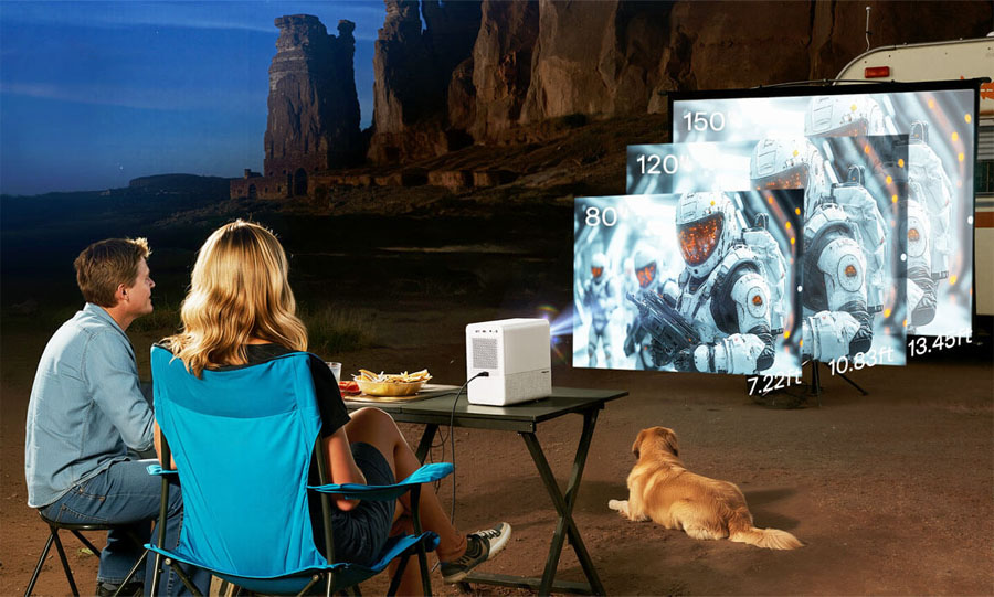 aurzen-d1r-projector-outdoors