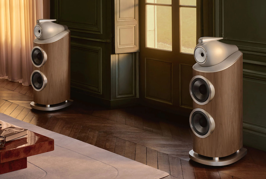 Bowers & Wilkins 801 Diamond D5 Loudspeakers Pair in Light Oak Lifestyle