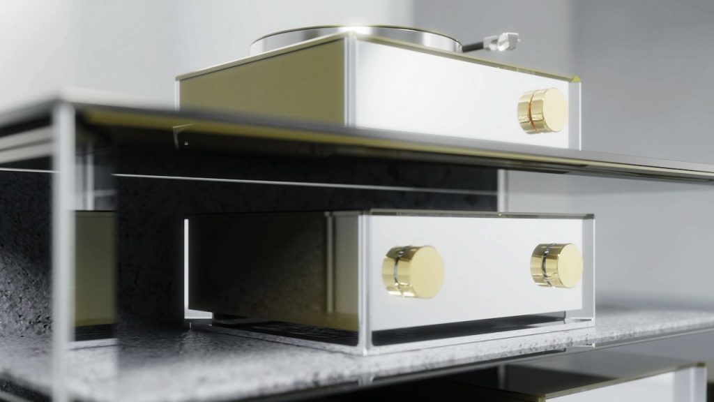 Burmester x Porsche 911 Spirit 70 bespoke turntable and preamp