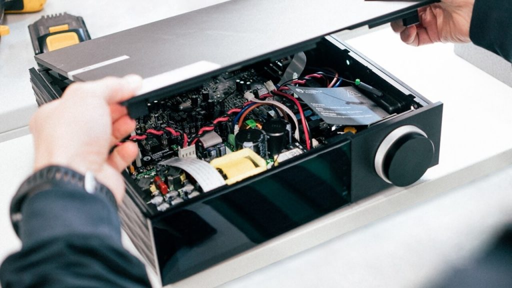Cambridge Audio Class D Amplifier with Top Open