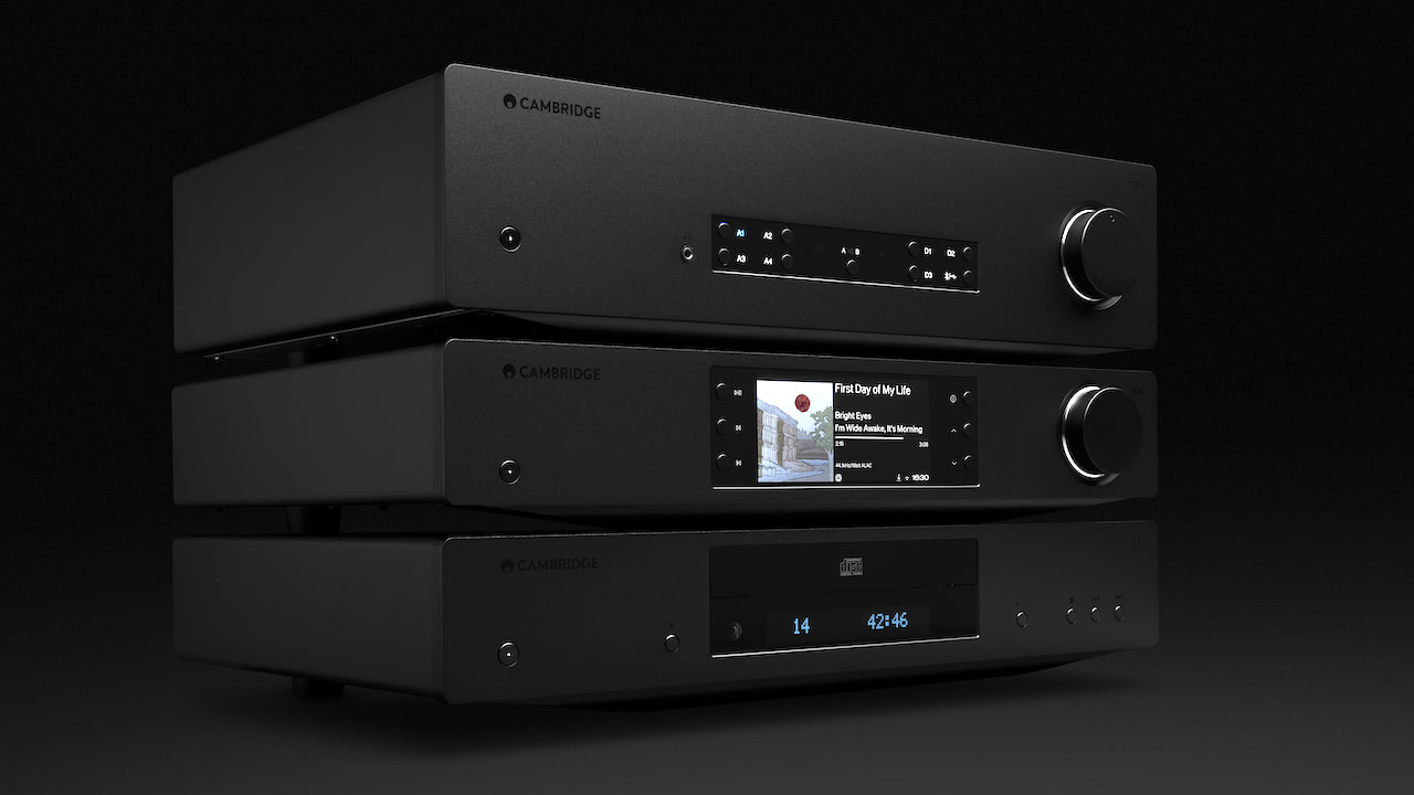 Cambridge Audio CX Series Hi-Fi Components in Black Stacked