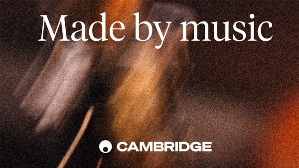 Cambridge Audio Made by Music Slogan with new Cambridge rebrand Logo