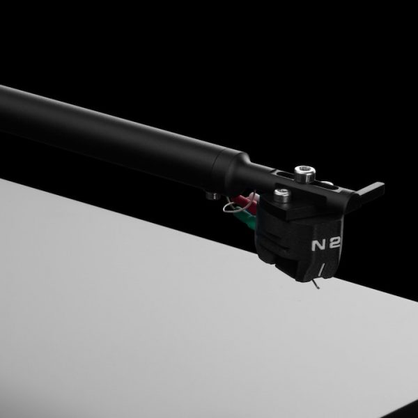 clearaudio N2 MM Phono Cartridge Connected to Black Tonearm