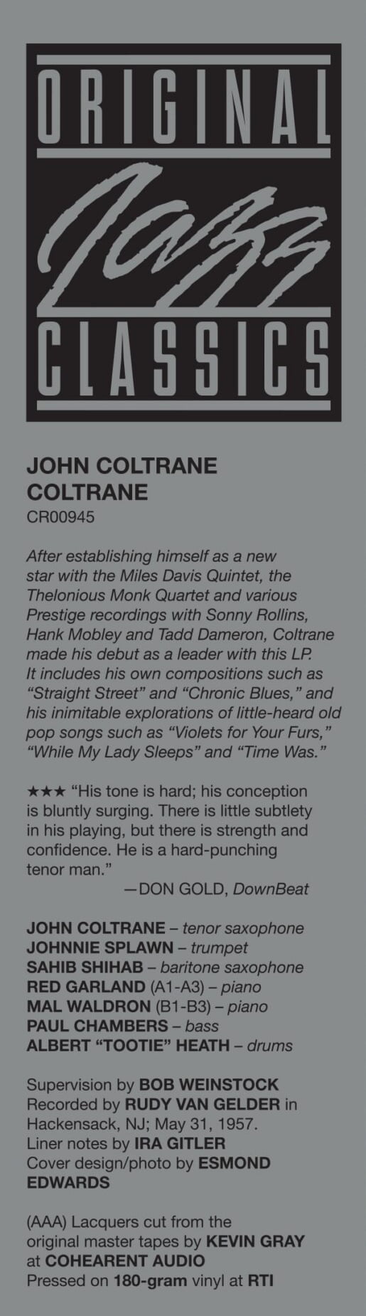 coltrane-cr00945-original-jazz-classics-label