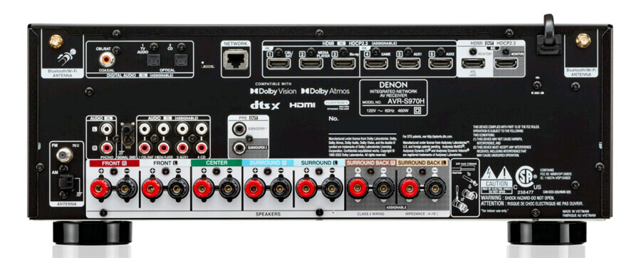 Denon AVR-S970H- Rear