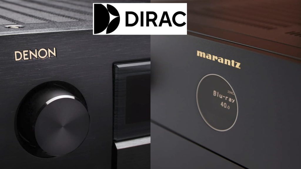 Denon, Marantz, and Dirac Logos