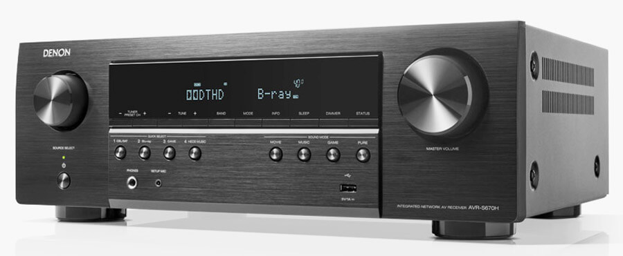 Denon AVR-S670H- Front Angle