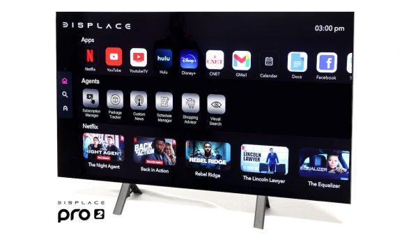 Displace Pro TV 2 OLED on stand