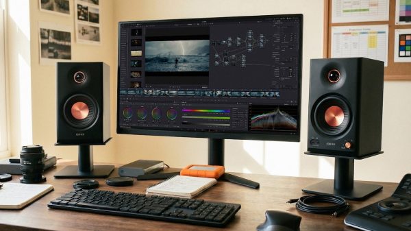 Edifier MR4.5 Desktop Studio Speakers Black Lifestyle
