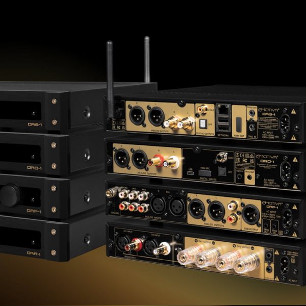 Emotiva Differential Reference Design Series Stack Front and Back Angle