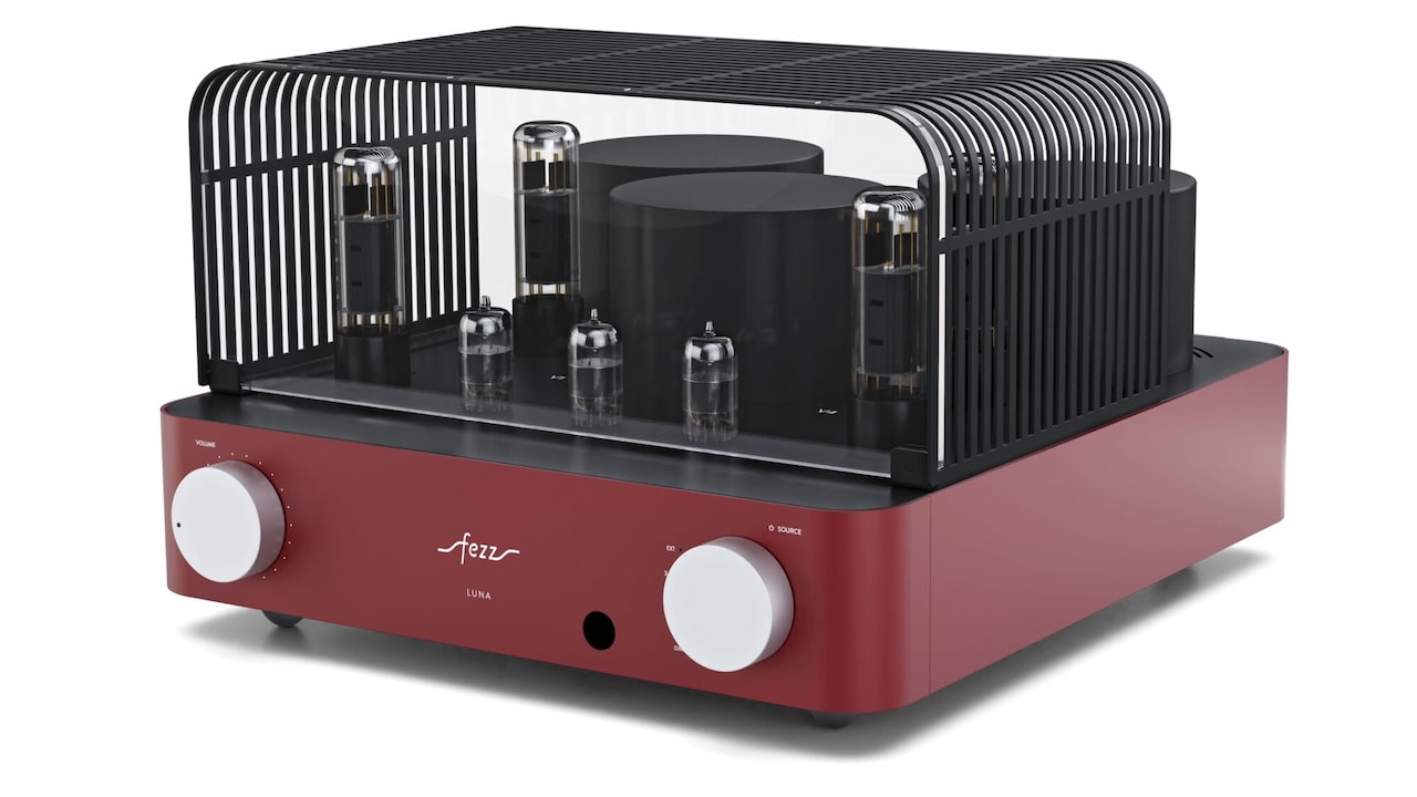 Fezz Audio Luna Integrated Amplifier Big Calm Maroon Front Angle