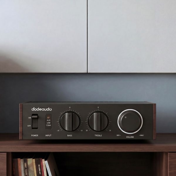 FiiO Jade Audio LEVEL 1 Amplifier Black Front Lifestyle