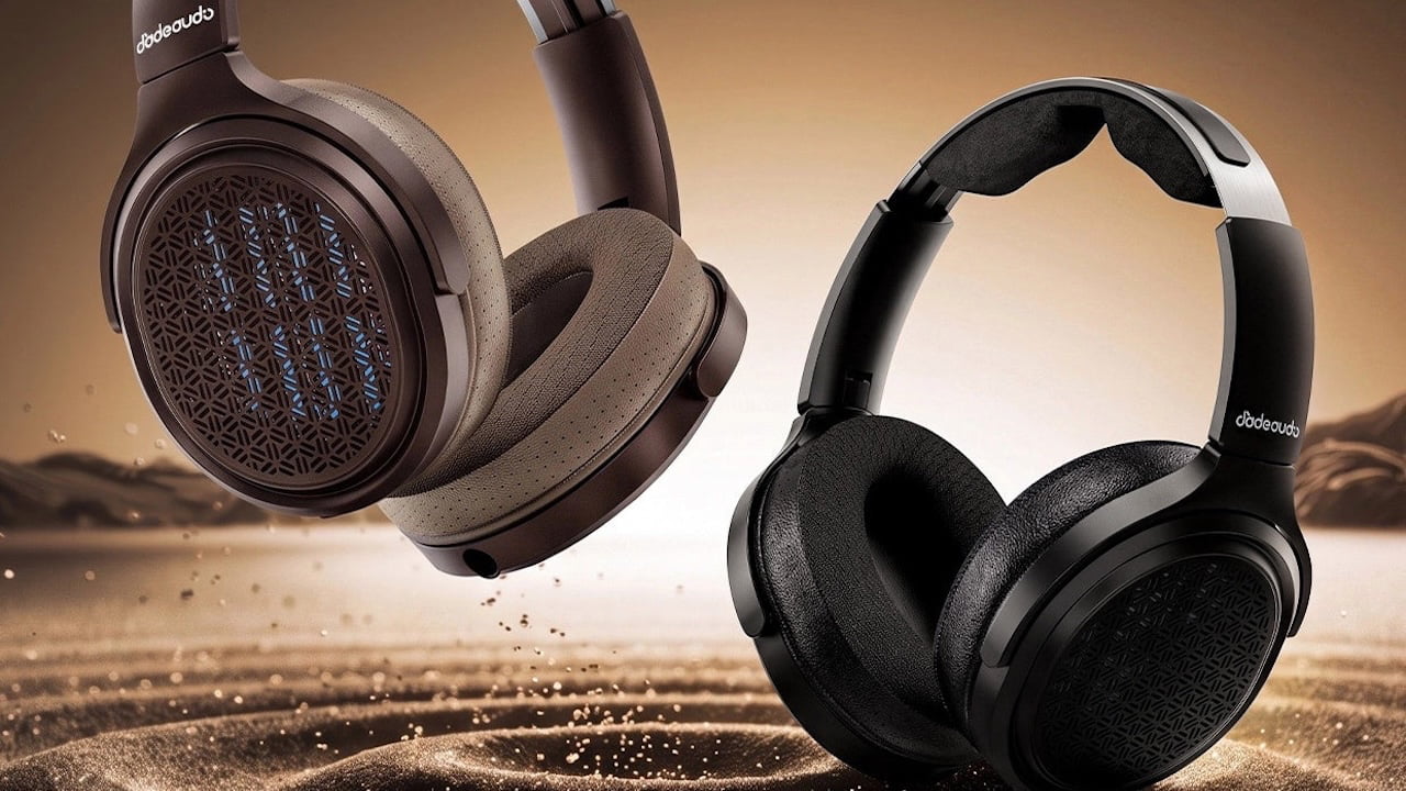 2026 FiiO JadeAudio JT9 Open-back Planar Magnetic Headphones in Brown and Black