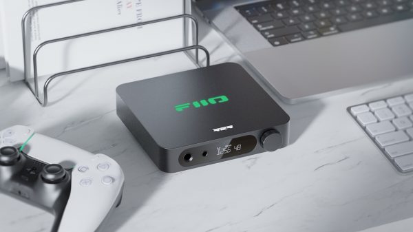 FiiO K11 R2R DAC Headphone Amplifier Lifestyle on Desktop
