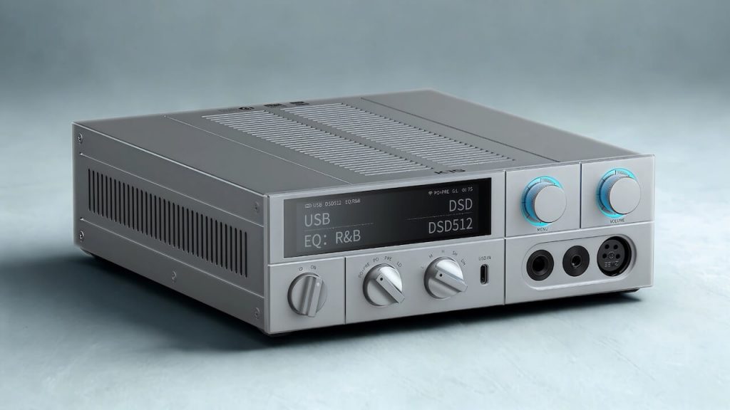 FiiO K15 Desktop DAC and Headphone Amp Front View Angle