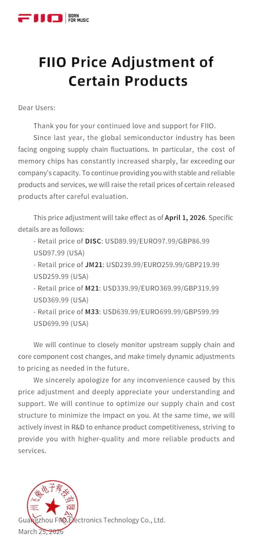 fiio-price-adjustment-notice