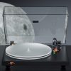 Fosi Audio Luna3 Turntable Front Black with moon in background