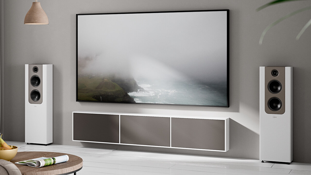 Lyngdorf Audio FR-2 Loudspeakers Next to Wall Lifestyle