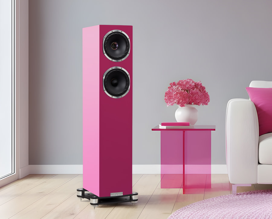Fyne Audio F501SP Loudspeaker in Custom Pink Lifestyle