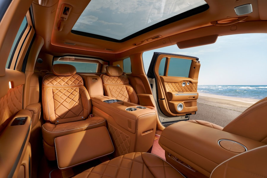 genesis-gv90-suv-rear-seat-interior-open-tan