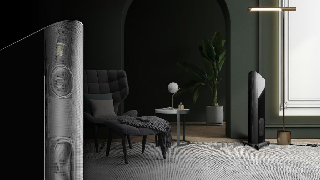 GoldenEar T44 Hybrid Floorstanding Loudspeaker Lifestyle Black
